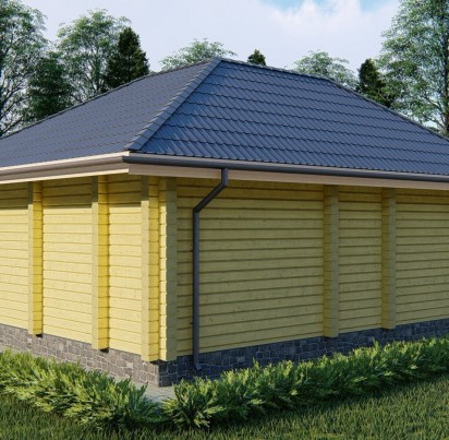 Баня 6500х8000 с тамбуром