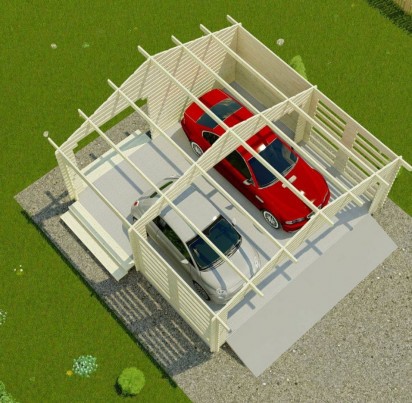 Навес для авто "АЛЕН 3" 6000х5500 мм