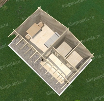 Садовый дом "БРЮГГЕ" 5800х2800 мм